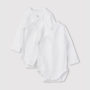 body lange mouw, 2-pack - PETIT BATEAU - 6 mnd.